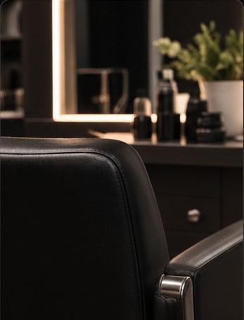 Salon chair ready for a client