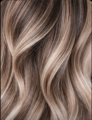 Soft blonde dimensional hair color